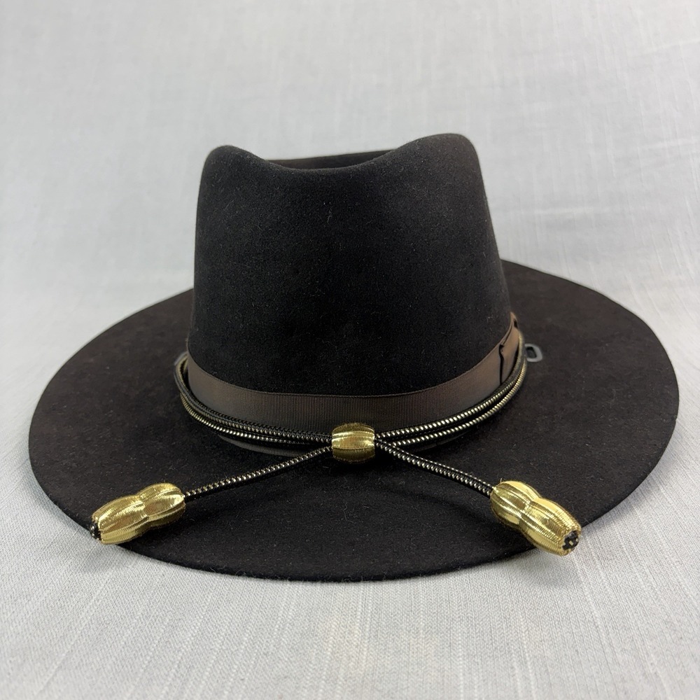 Vintage Miller Bros Western Brown Felt Cowboy Hat Size 7 22" 3" Brim USA